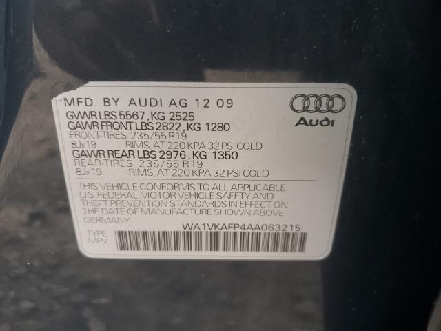 Photo 9 VIN: WA1VKAFP4AA063215 - AUDI Q5 PRESTIG 