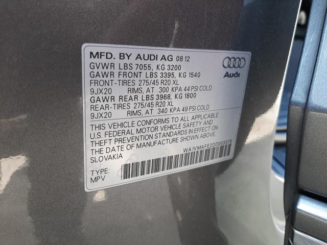 Photo 9 VIN: WA1VMAFE2DD003378 - AUDI Q7 