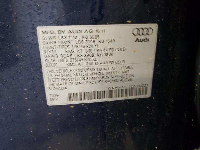 Photo 9 VIN: WA1VMAFE7CD004329 - AUDI Q7 