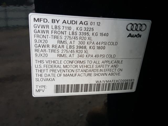 Photo 9 VIN: WA1VMAFE9CD006583 - AUDI Q7 