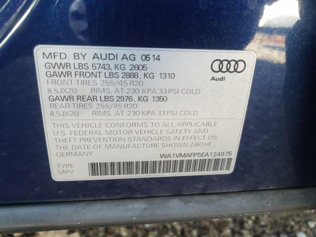 Photo 9 VIN: WA1VMAFP5EA124975 - AUDI Q5 