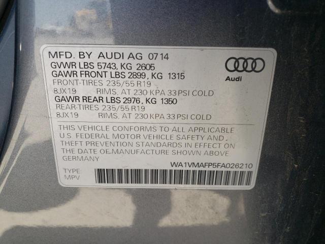 Photo 9 VIN: WA1VMAFP5FA026210 - AUDI Q5 TDI PRE 