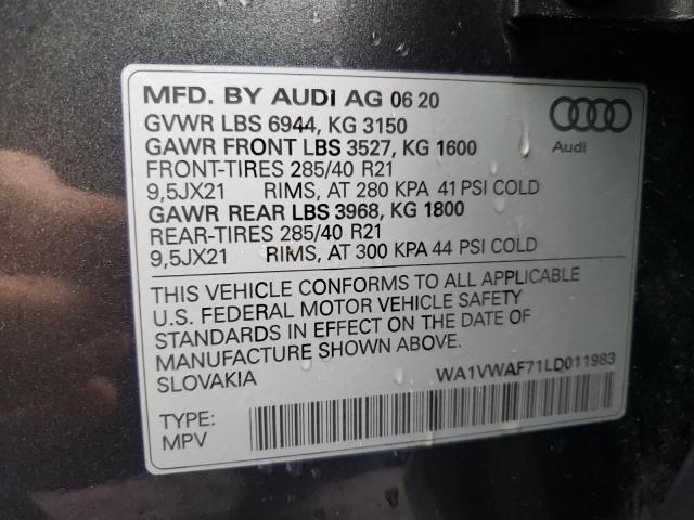 Photo 12 VIN: WA1VWAF71LD011983 - AUDI SQ7 PRESTI 