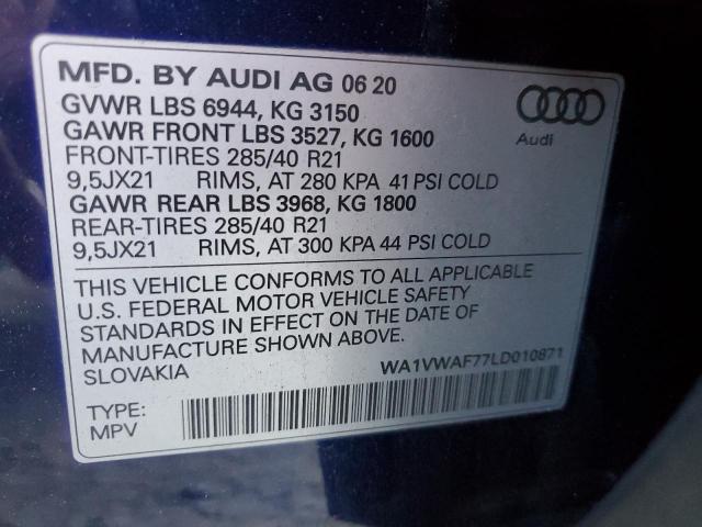 Photo 12 VIN: WA1VWAF77LD010871 - AUDI SQ7 