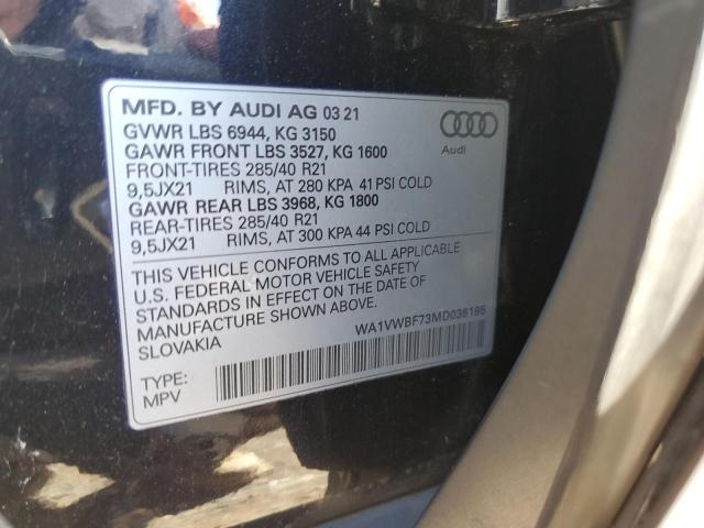 Photo 9 VIN: WA1VWBF73MD036195 - AUDI SQ7 PRESTI 