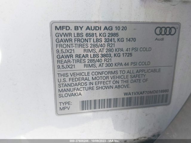 Photo 8 VIN: WA1VXAF70MD016980 - AUDI Q7 