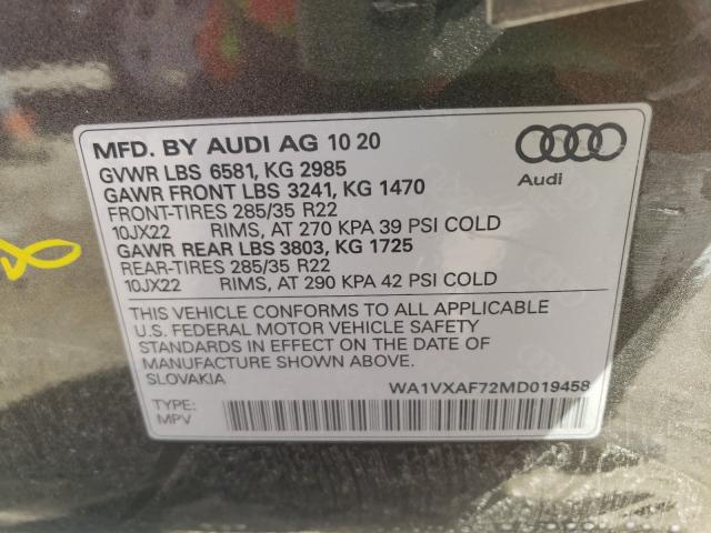 Photo 9 VIN: WA1VXAF72MD019458 - AUDI Q7 PRESTIG 