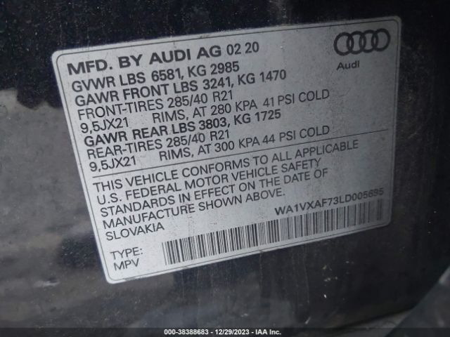 Photo 8 VIN: WA1VXAF73LD005695 - AUDI Q7 