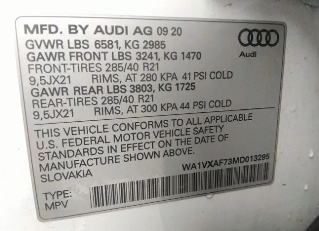 Photo 8 VIN: WA1VXAF73MD013295 - AUDI Q7 