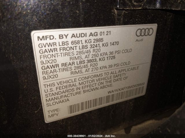 Photo 8 VIN: WA1VXAF73MD029500 - AUDI Q7 