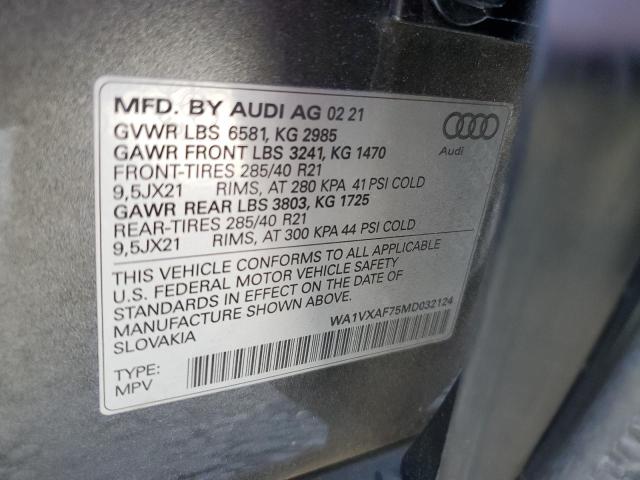 Photo 12 VIN: WA1VXAF75MD032124 - AUDI Q7 PRESTIG 