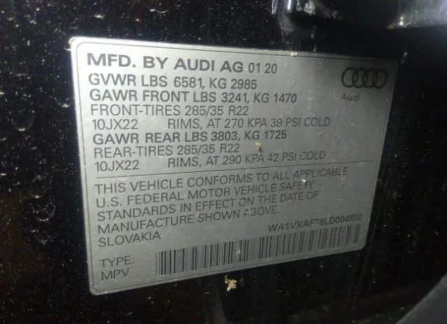 Photo 8 VIN: WA1VXAF76LD004850 - AUDI Q7 