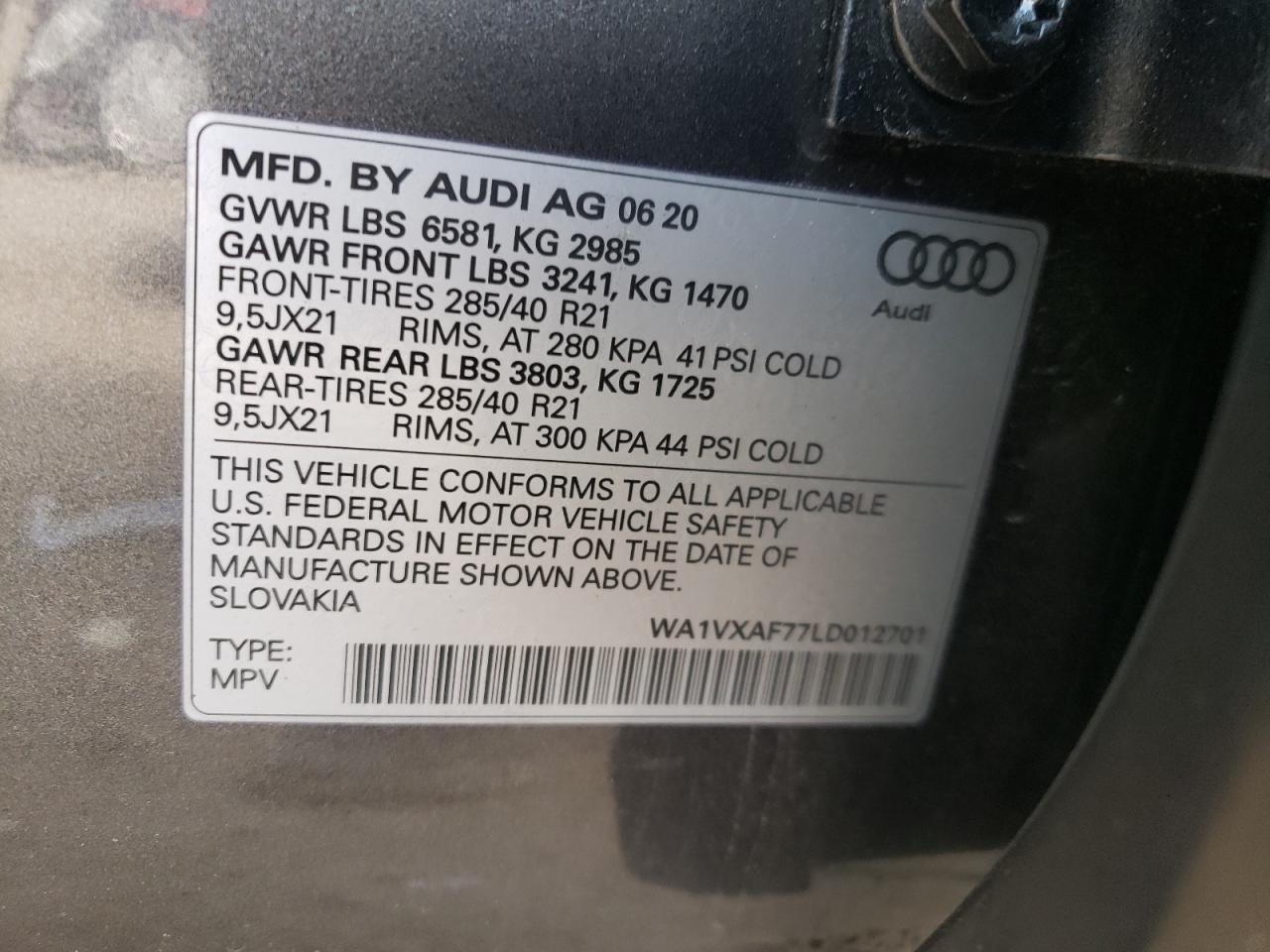 Photo 11 VIN: WA1VXAF77LD012701 - AUDI Q7 