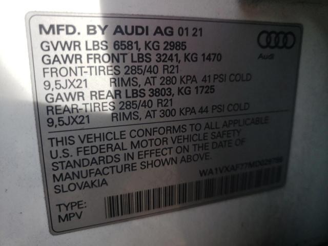 Photo 9 VIN: WA1VXAF77MD029788 - AUDI Q7 PRESTIG 