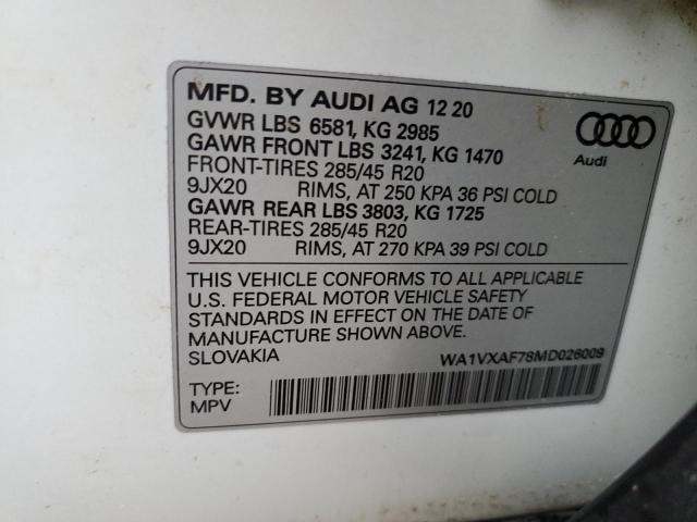 Photo 12 VIN: WA1VXAF78MD026009 - AUDI Q7 PRESTIG 