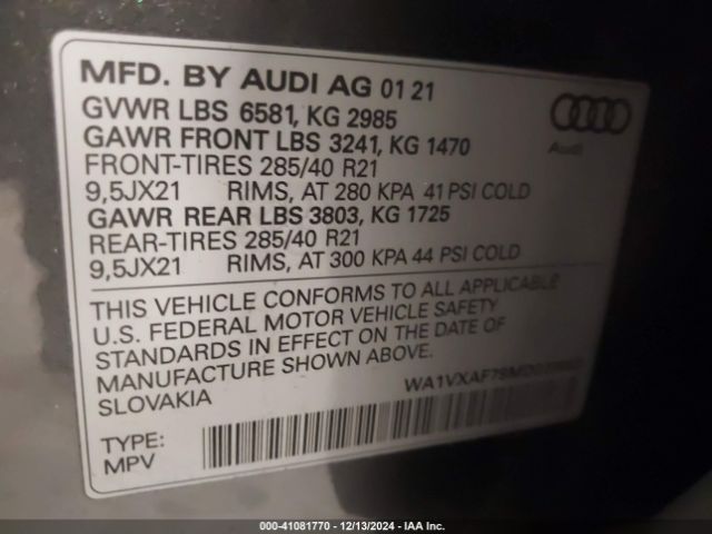 Photo 8 VIN: WA1VXAF79MD029663 - AUDI Q7 