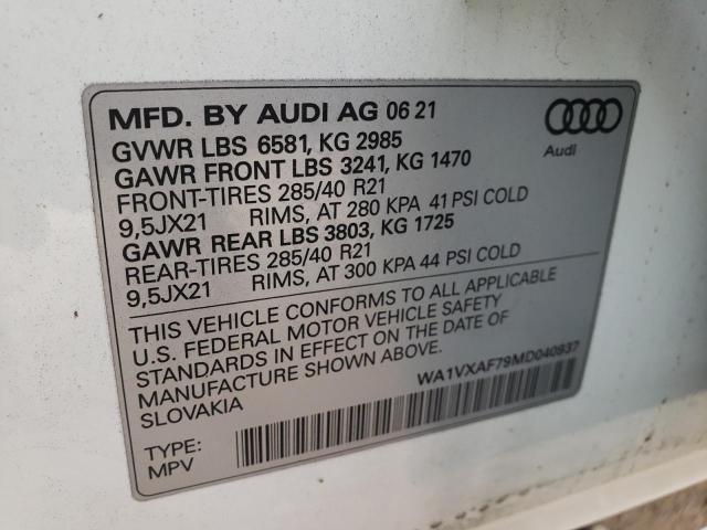 Photo 9 VIN: WA1VXAF79MD040937 - AUDI Q7 PRESTIG 