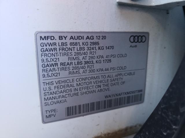 Photo 9 VIN: WA1VXAF7XMD027386 - AUDI Q7 PRESTIG 