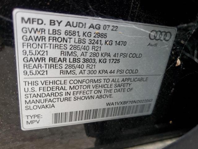 Photo 11 VIN: WA1VXBF70ND022043 - AUDI Q7 