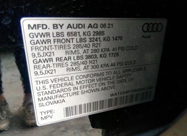 Photo 8 VIN: WA1VXBF73MD041300 - AUDI Q7 