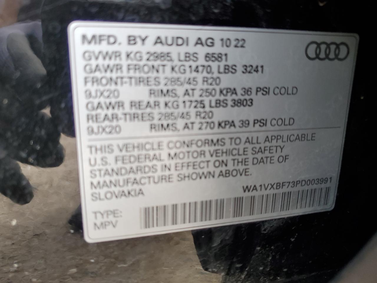 Photo 13 VIN: WA1VXBF73PD003991 - AUDI Q7 