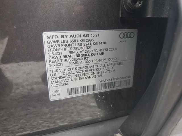 Photo 13 VIN: WA1VXBF75ND004749 - AUDI Q7 PRESTIG 