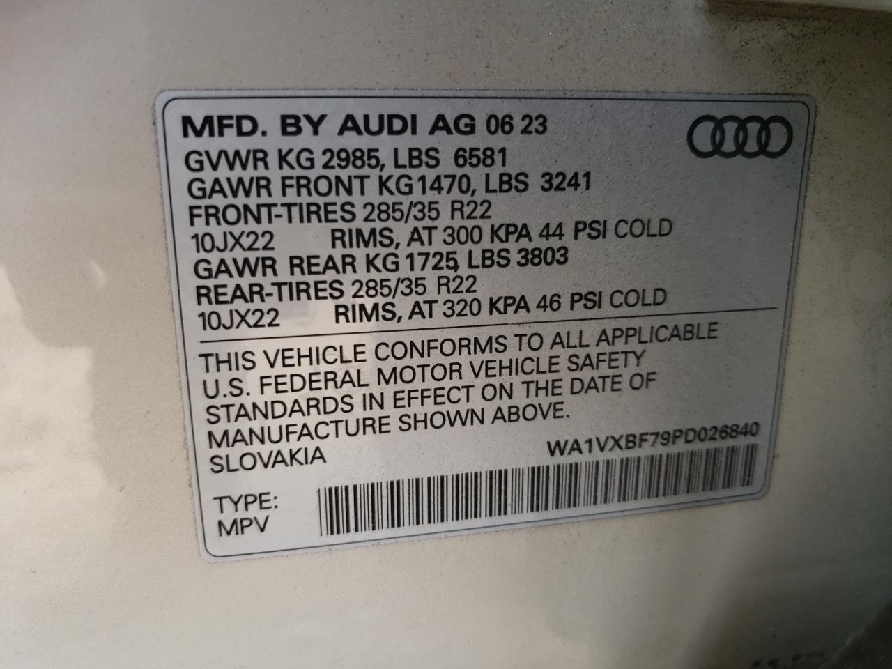 Photo 12 VIN: WA1VXBF79PD026840 - AUDI Q7 