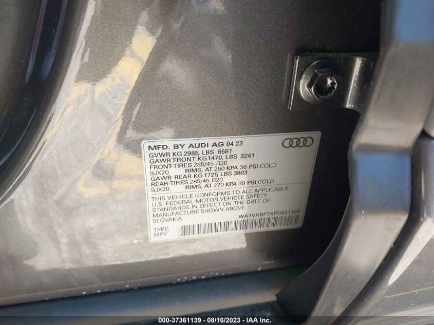 Photo 8 VIN: WA1VXBF7XPD021386 - AUDI Q7 