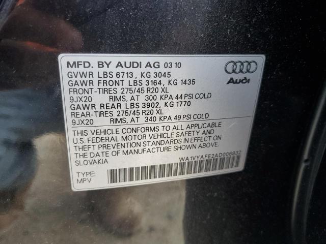 Photo 9 VIN: WA1VYAFE2AD006832 - AUDI Q7 PRESTIG 