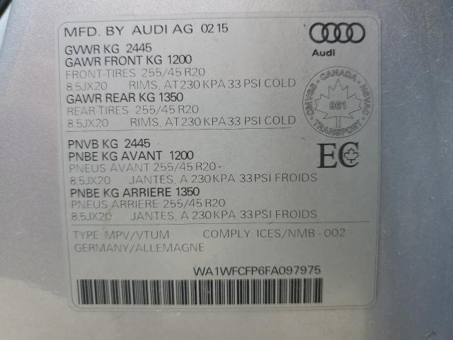 Photo 12 VIN: WA1WFCFP6FA097975 - AUDI Q5 PRESTIG 