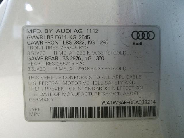 Photo 9 VIN: WA1WGAFP0DA039214 - AUDI Q5 PRESTIG 