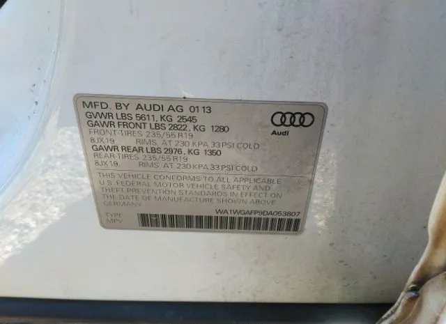 Photo 8 VIN: WA1WGAFP9DA053807 - AUDI Q5 