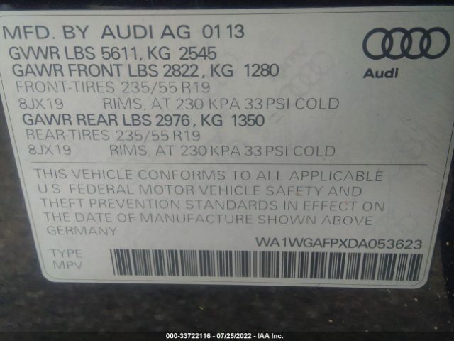 Photo 8 VIN: WA1WGAFPXDA053623 - AUDI Q5 