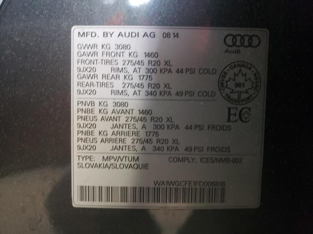 Photo 12 VIN: WA1WGCFE1FD006816 - AUDI Q7 PRESTIG 