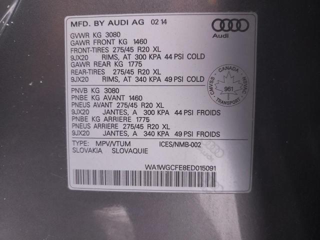 Photo 9 VIN: WA1WGCFE8ED015091 - AUDI Q7 PRESTIG 