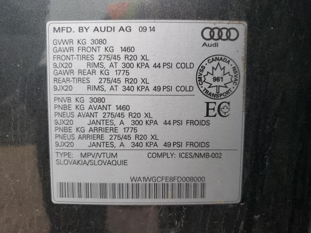 Photo 13 VIN: WA1WGCFE8FD008000 - AUDI Q7 PRESTIG 