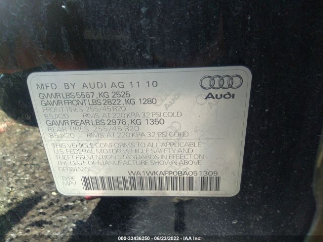 Photo 8 VIN: WA1WKAFP0BA051309 - AUDI Q5 