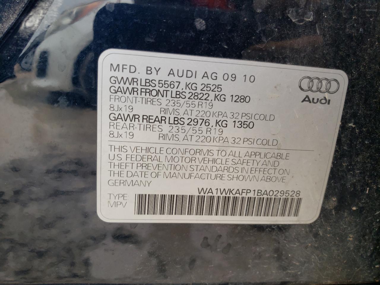 Photo 12 VIN: WA1WKAFP1BA029528 - AUDI Q5 