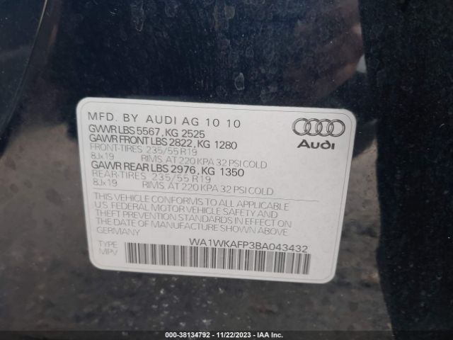 Photo 8 VIN: WA1WKAFP3BA043432 - AUDI Q5 