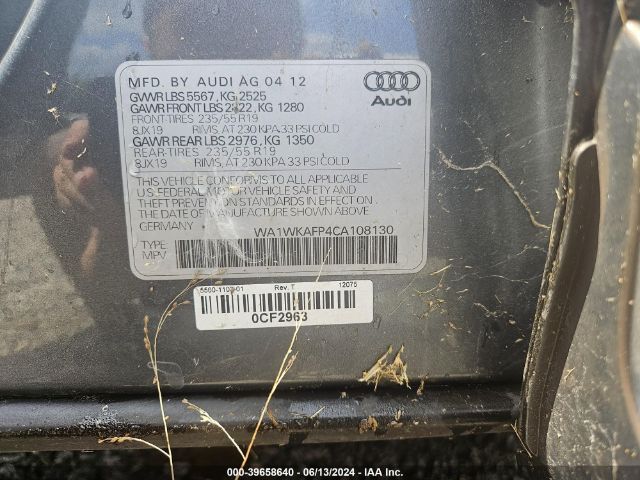 Photo 8 VIN: WA1WKAFP4CA108130 - AUDI Q5 