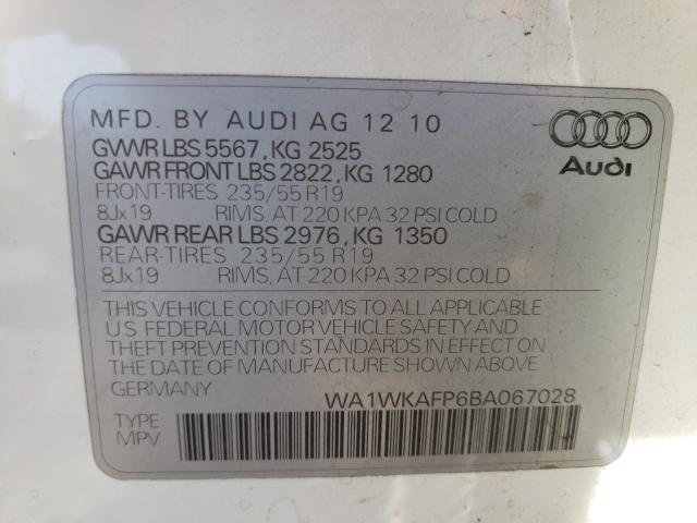 Photo 9 VIN: WA1WKAFP6BA067028 - AUDI Q5 PRESTIG 