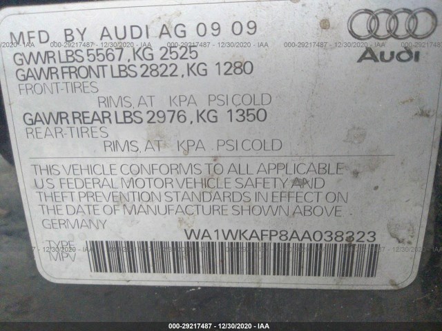 Photo 8 VIN: WA1WKAFP8AA038323 - AUDI Q5 