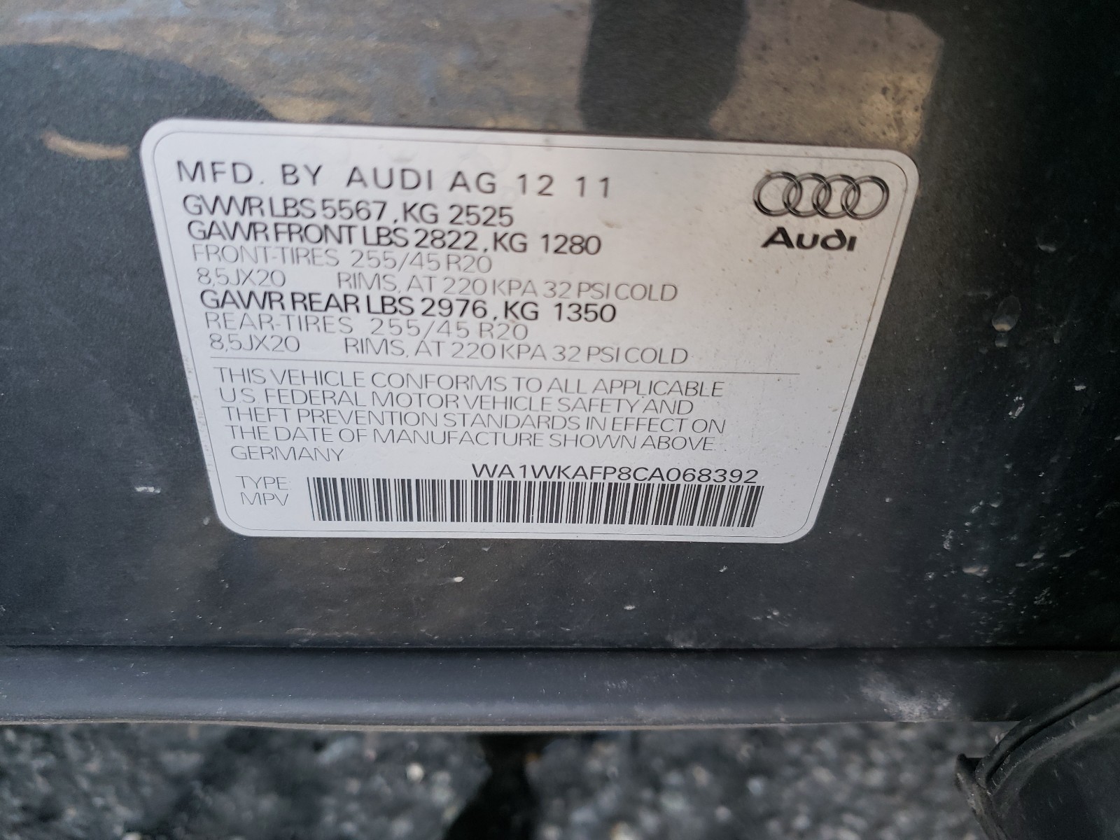 Photo 9 VIN: WA1WKAFP8CA068392 - AUDI Q5 PRESTIG 