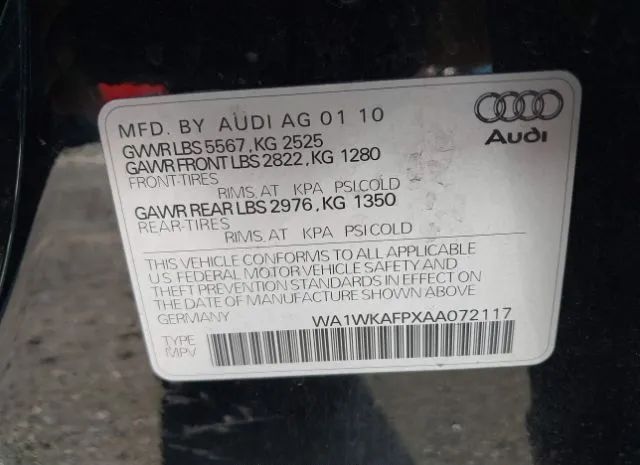 Photo 8 VIN: WA1WKAFPXAA072117 - AUDI Q5 