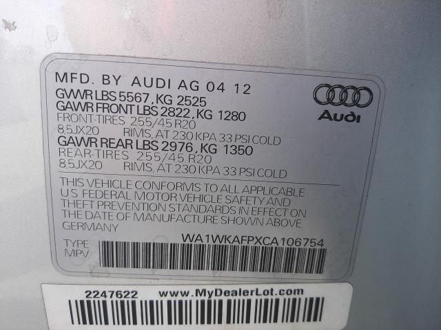 Photo 9 VIN: WA1WKAFPXCA106754 - AUDI Q5 PRESTIG 