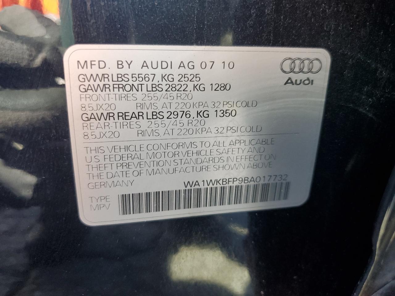 Photo 11 VIN: WA1WKBFP9BA017732 - AUDI Q5 