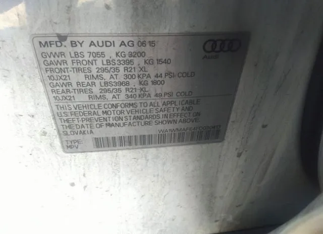 Photo 8 VIN: WA1WMAFE4FD030413 - AUDI Q7 