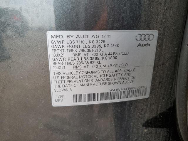 Photo 12 VIN: WA1WMAFE6CD005962 - AUDI Q7 PRESTIG 