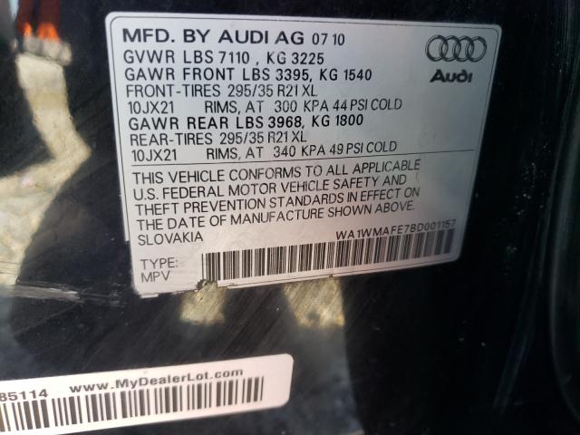 Photo 9 VIN: WA1WMAFE7BD001157 - AUDI Q7 PRESTIG 