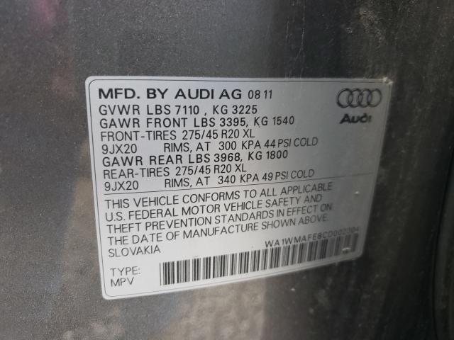 Photo 9 VIN: WA1WMAFE8CD002304 - AUDI Q7 